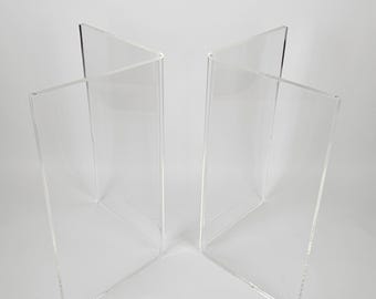 Clear Acrylic V-Shaped Table Legs (Set of 2)