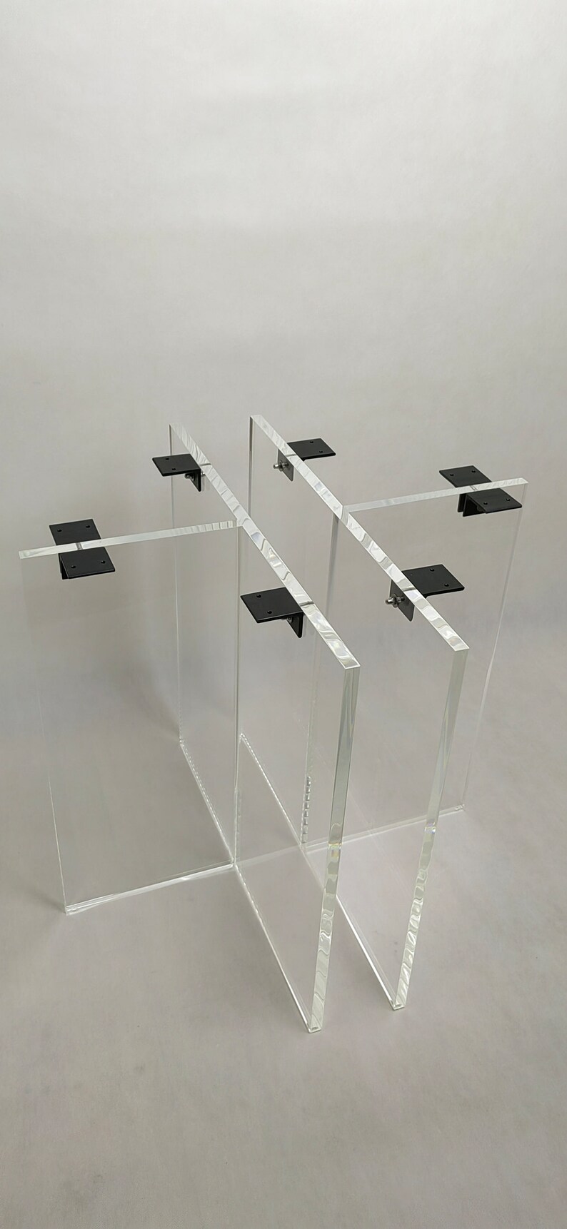 Acrylic Dining Table Legs, Clear Acrylic Base Height 29 Width 20 and 28, Set2 Etsy