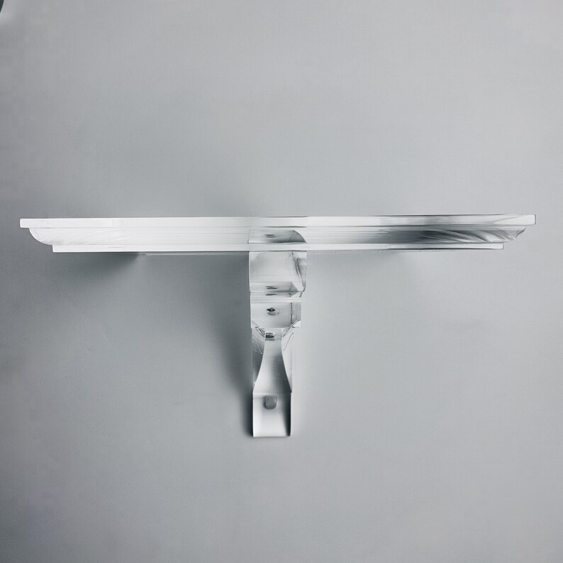 Acrylic Lucite Wall Shelf Shelf Bracket Wall Clear Acrylic Etsy