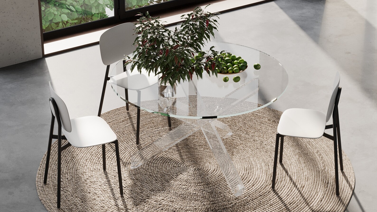 Dining Table Base / Base for Round Glass Top / Round Glass Table Base