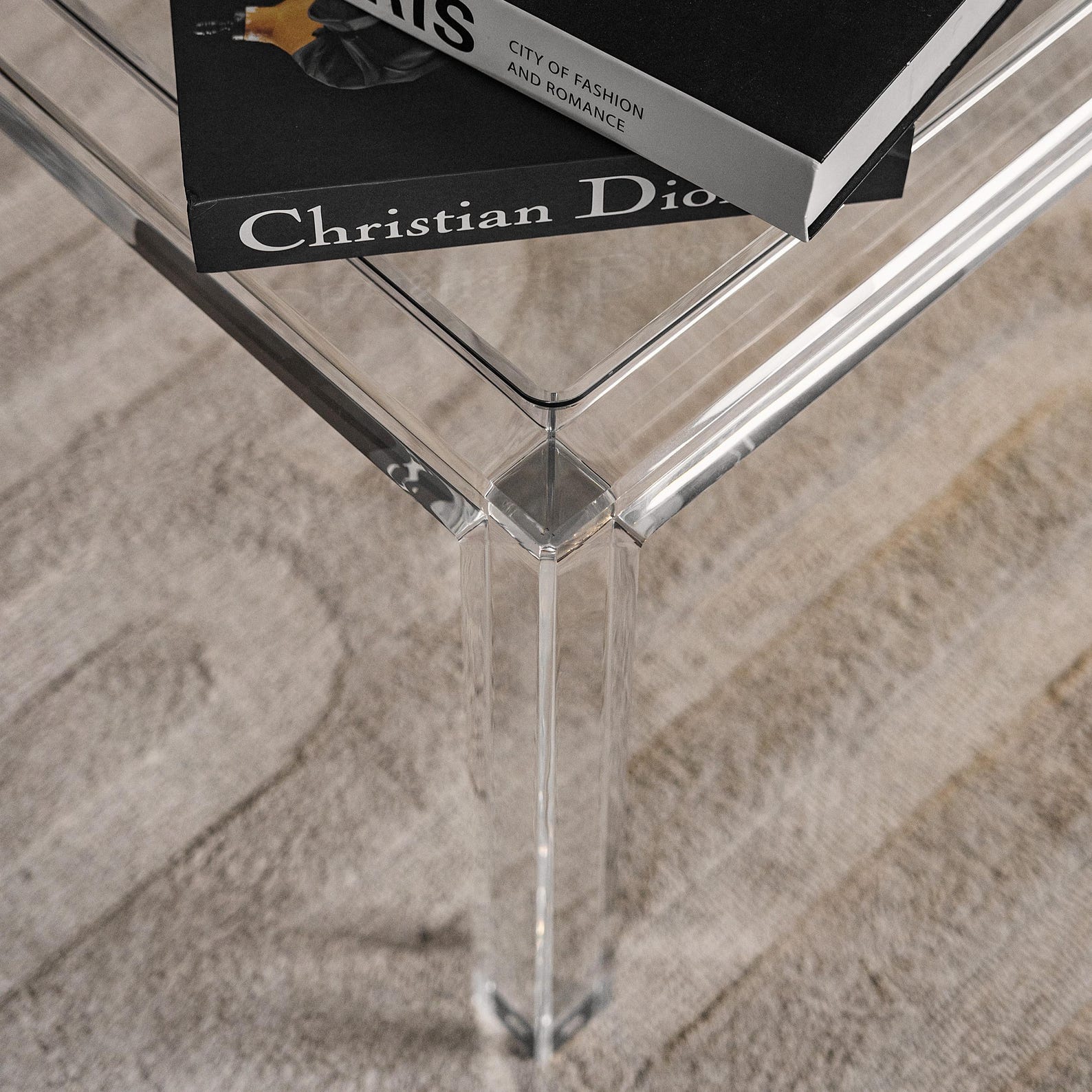 Clear Acrylic Square Coffee Table: Handmade Minimalist Furniture - Etsy
