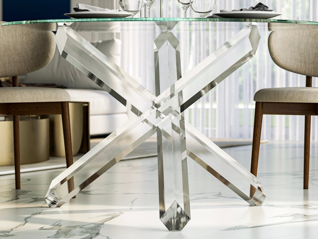 Dining Table Base / Base for Round Glass Top / Round Glass Table Base