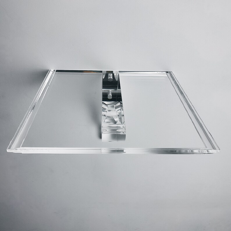 Acrylic Lucite Wall Shelf Shelf Bracket Wall Clear Acrylic Etsy