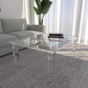 Acrylic Coffe Table, Unique Coffee Table, Coffee Table, Living Room Table, Lucite Coffee Table, Clear Lucite Furniture