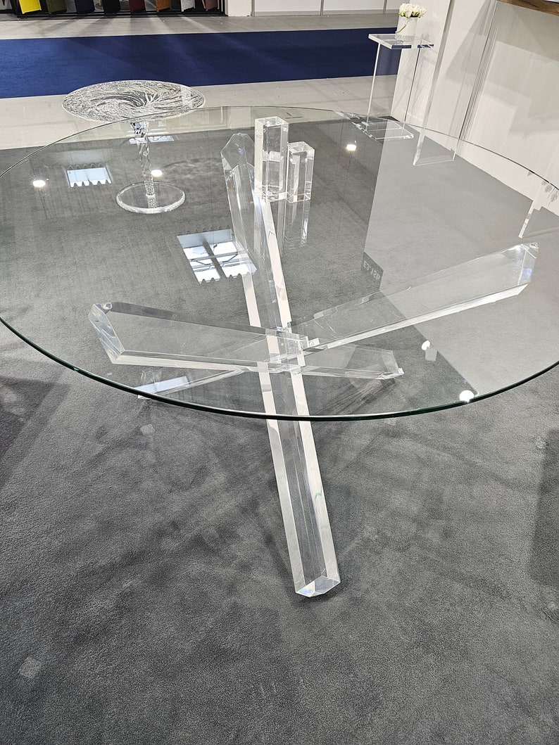 Dining Table Base / Base for Round Glass Top / Round Glass Table Base