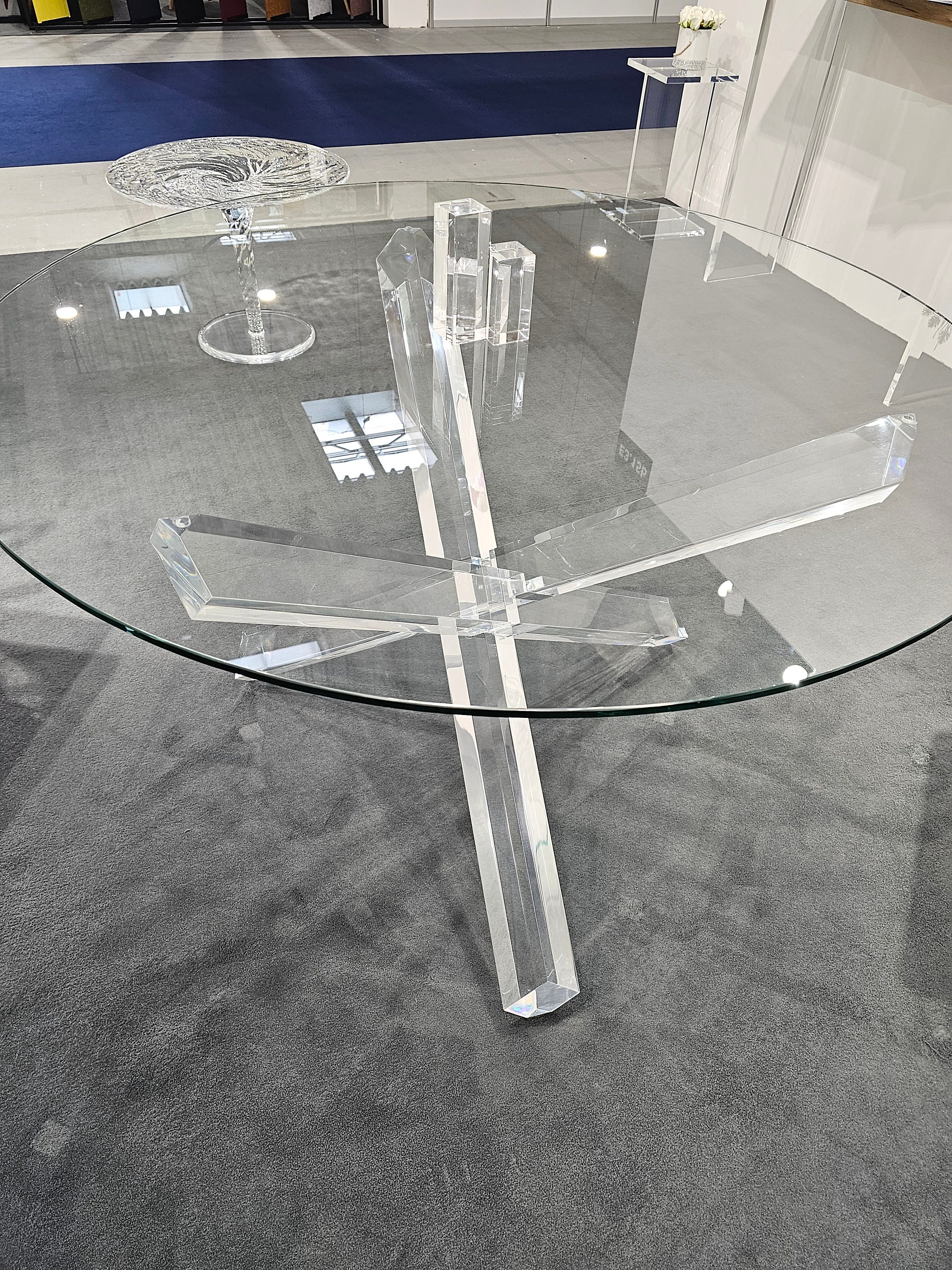 Dining Table Base / Base for Round Glass Top / Round Glass Table Base