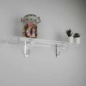 Clear acrylic display shelf, floating shelf, kids bookshelf, modern bookshelf, montessori bookshelf, nursery shelves, handmade furniture