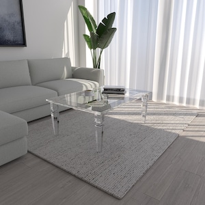 Unique Coffee Table, Acrylic Coffe Table, Original Coffee Table, Living Room Table, Lucite Coffee Table, Clear Lucite Furniture