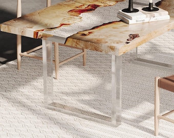 Acrylic Table Legs,  Base  Height 28&quot;  Width 20&quot; and 28&quot;, Set(2)