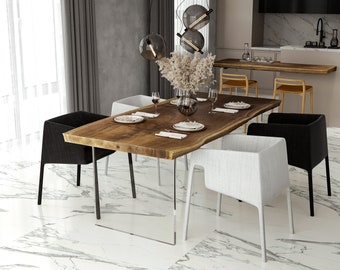 Acrylic Dining Table Legs Set 2
