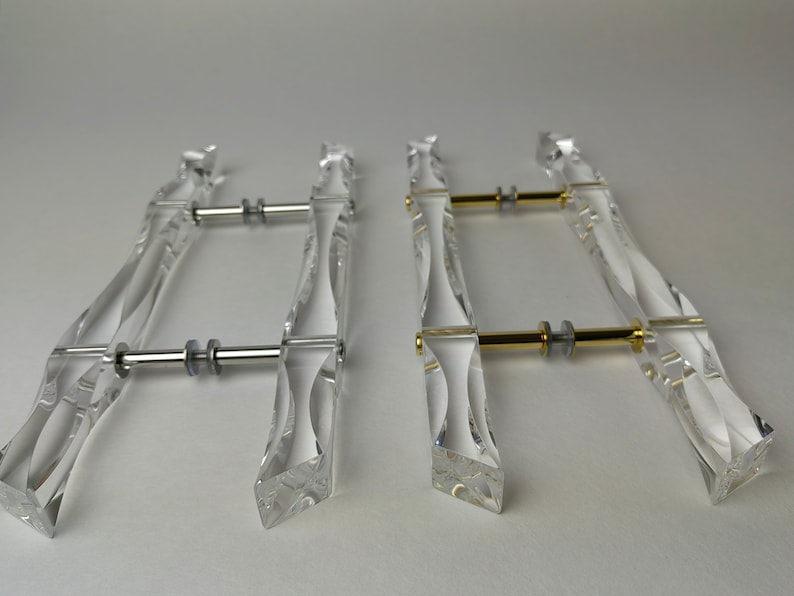 Acrylic Shower Door Pulls / Lucite Shower Door Handles Etsy