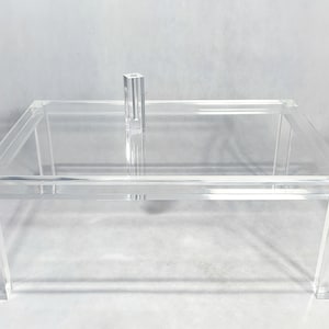 Clear acrylic coffee table, Square coffee table, handmade furniture, unique coffee table, low coffee table, Luxury furniture