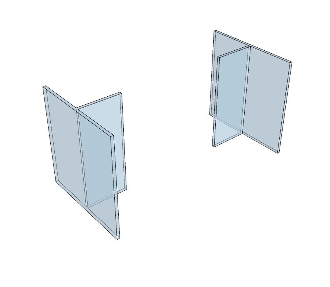 Acrylic Dining Table Legs, Clear Acrylic Base Height 29 Width 20 and 28, Set2 Etsy