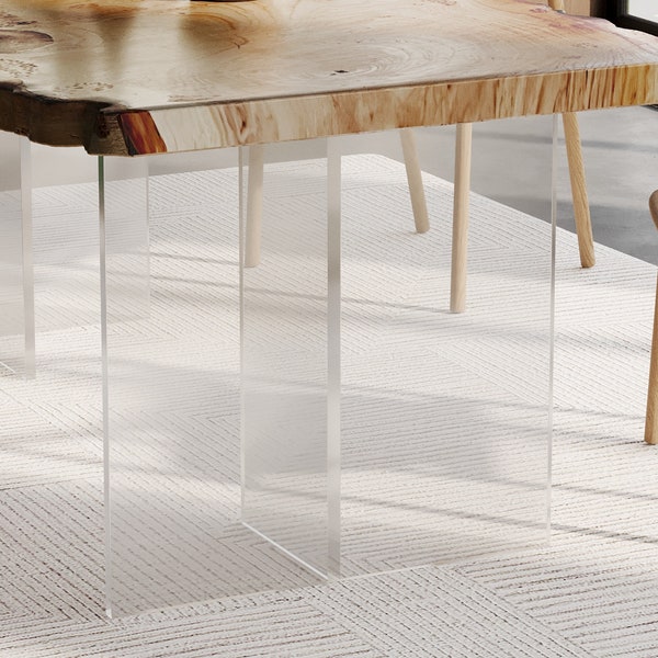 Ensemble de pieds de table en acrylique, hauteur de la base de 29 po. largeur 20 po. et 28 po.(2)