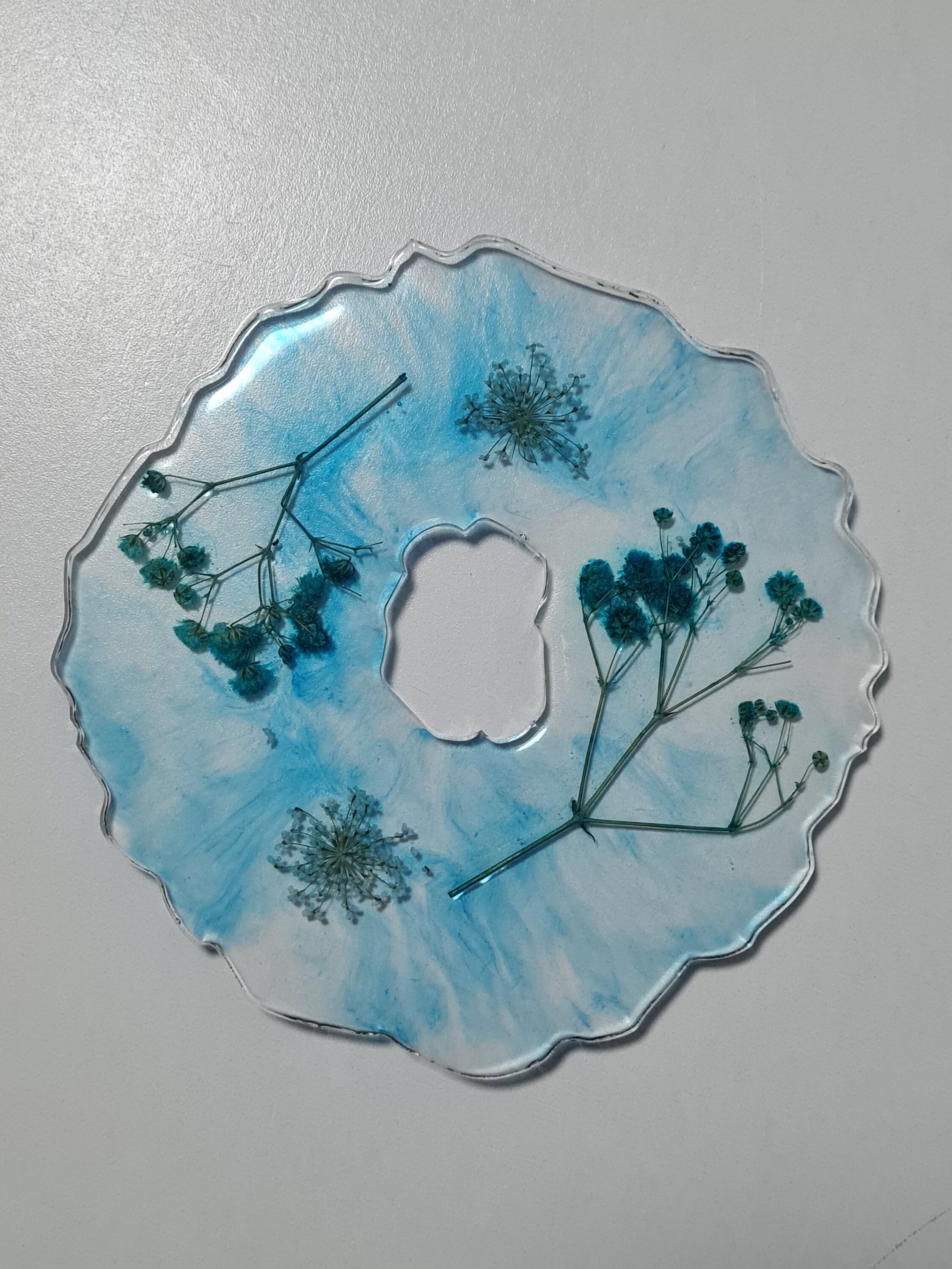 Dessous de Verre avec Vraies Fleurs Séchées