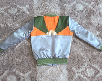 The Sun is Rising Vintage Inspired Silver Satin 70s Bomber Jacket