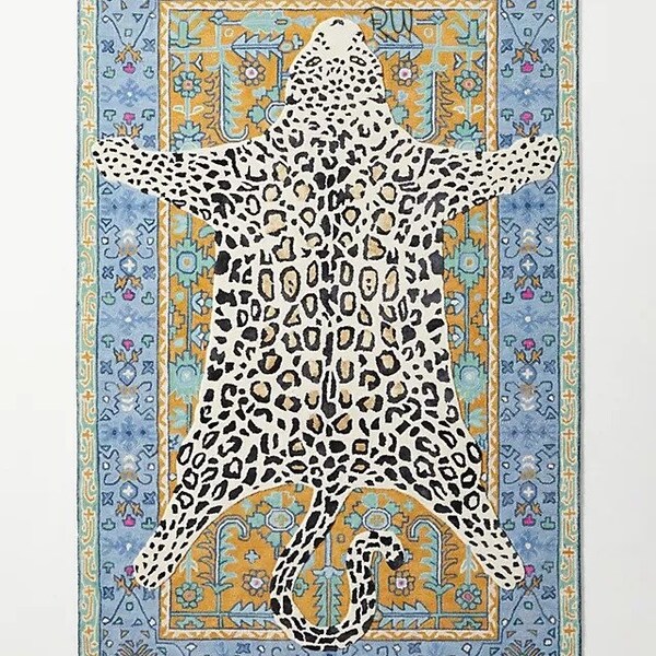 Hand Tufted Leopard Rug 100% Woolen Area Rug  For Living, Hall, Kitchen, Dining, Drawing Play Room Carpet