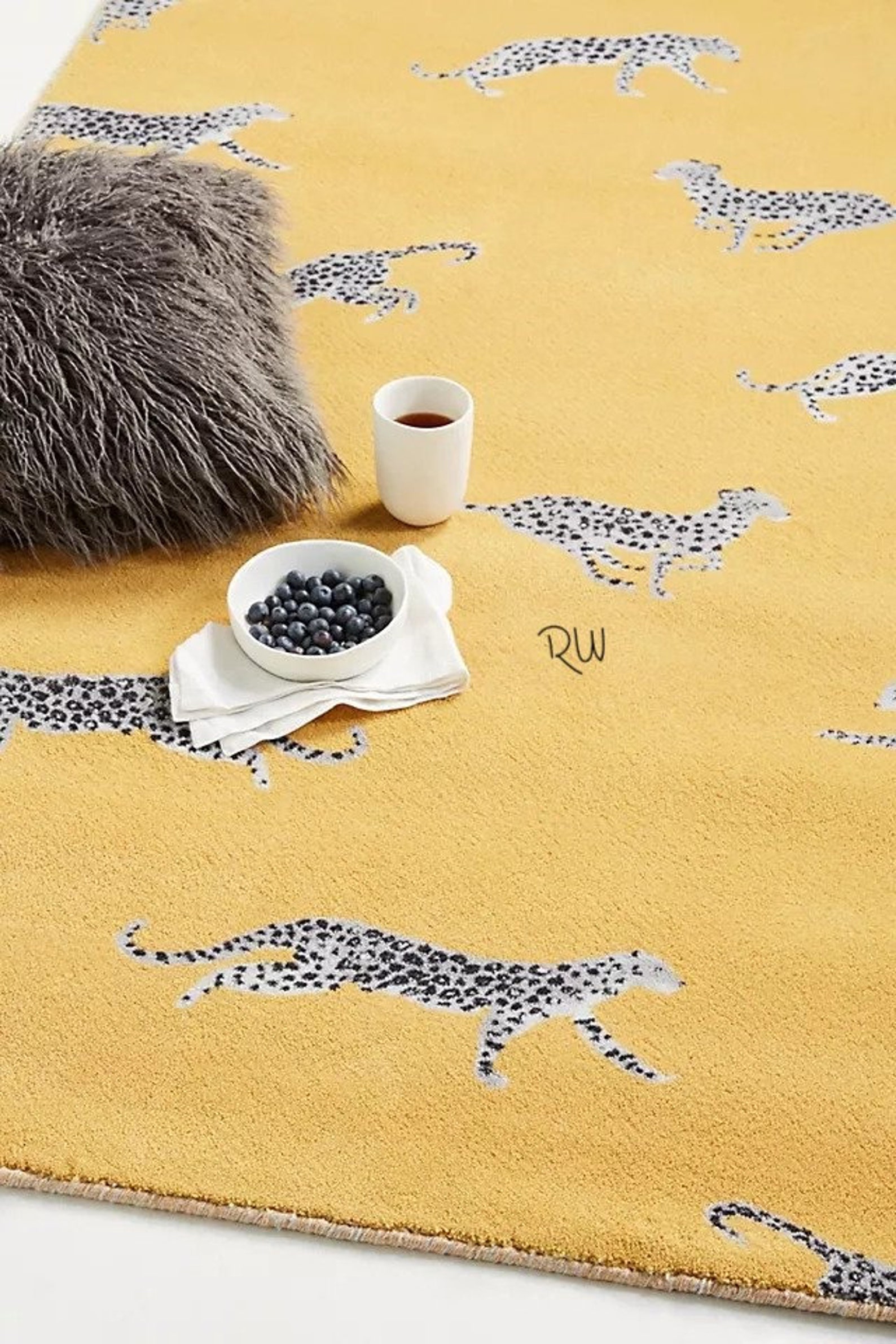 Modern Cheetah Area Rug 100 Woolen Carpet for Hall Kitchen Etsy