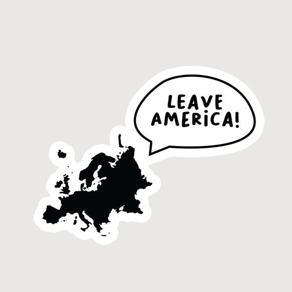 LEAVE AMERICA - Love on tour - Die Cut Stickers | Harry Styles | HSLOT Europe |