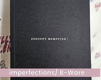 IMPERFECT Konzerttagebuch Typewriter: Concert Memories | B-Ware| Konzertplaner für 70 Shows | Konzerterinnerungen | A5 | Konzertjournal