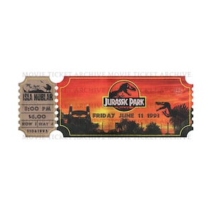 Jurassic Park Movie Ticket (evening edition)