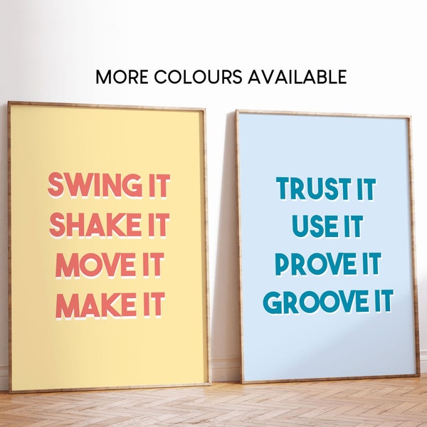 Spice Girls Who Do You Think You Are Wall Print | Swing It Shake It Trust It Use It 90s Music Lyrics Print | Music Art