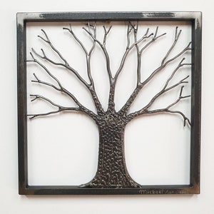 Metal tree 30x30cm HANDMADE // unique // tree of life // wall decoration