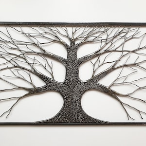 Metal tree 90x50cm HANDMADE // unique // tree of life // wall decoration