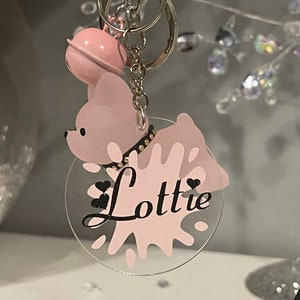 Personalised French Bulldog Keyring