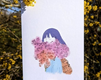 Flower girl greeting card