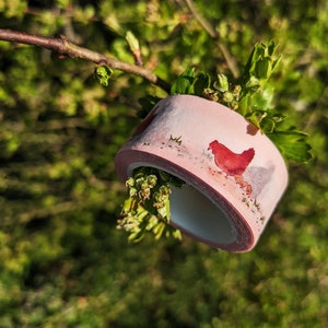 Washi-tape met rode kip