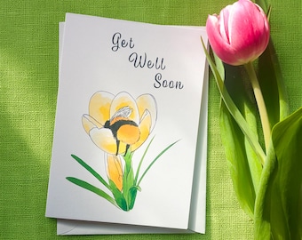 Bumble bee Get Well Soon Card