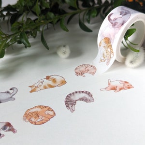 Cute Resting Cat Washi Tape