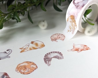 Cute Resting Cat Washi Tape