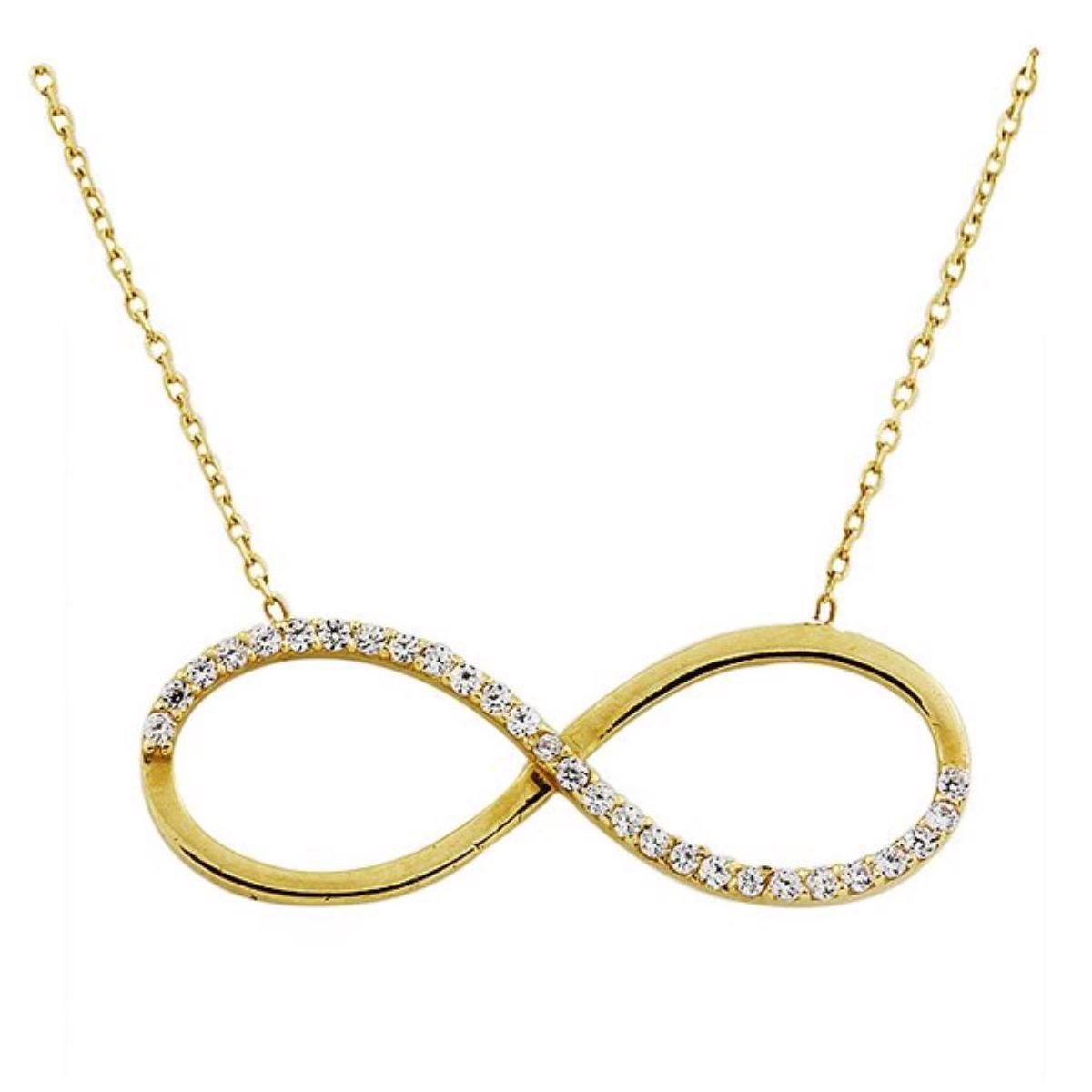 14 K Gold Infinity Necklace 14k Solid 