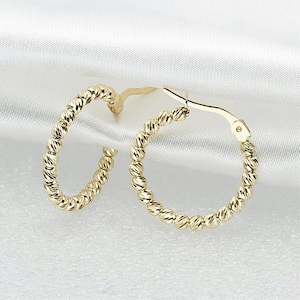 14K Solid Gold Zierliche Perlen Hoop Ohrringe, Ball Hoop Ohrring, Gold Perlen Hoop Ohrringe, Geschenk für sie