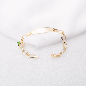 Pulsera de identificación de bebé personalizada de oro, pulsera de mariposa con nombre de niña, regalo para recién nacido, pulsera de oro grabada para niños