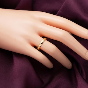 Wedding Band, 3mm Gold Ring, 14k Gold, Plain Wedding Ring, Engagement Ring , Gold Ring
