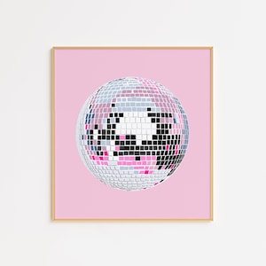 Light Pink Disco Ball Fine Art Print