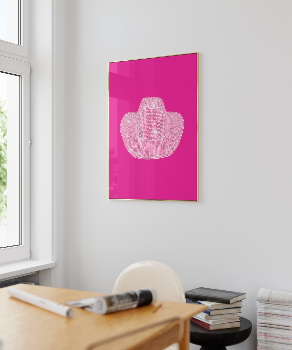 Printable Barbie Pink Disco Cowboy Hat Wall Art Cowgirl - Etsy