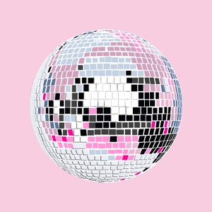 Light Pink Disco Ball Art Print