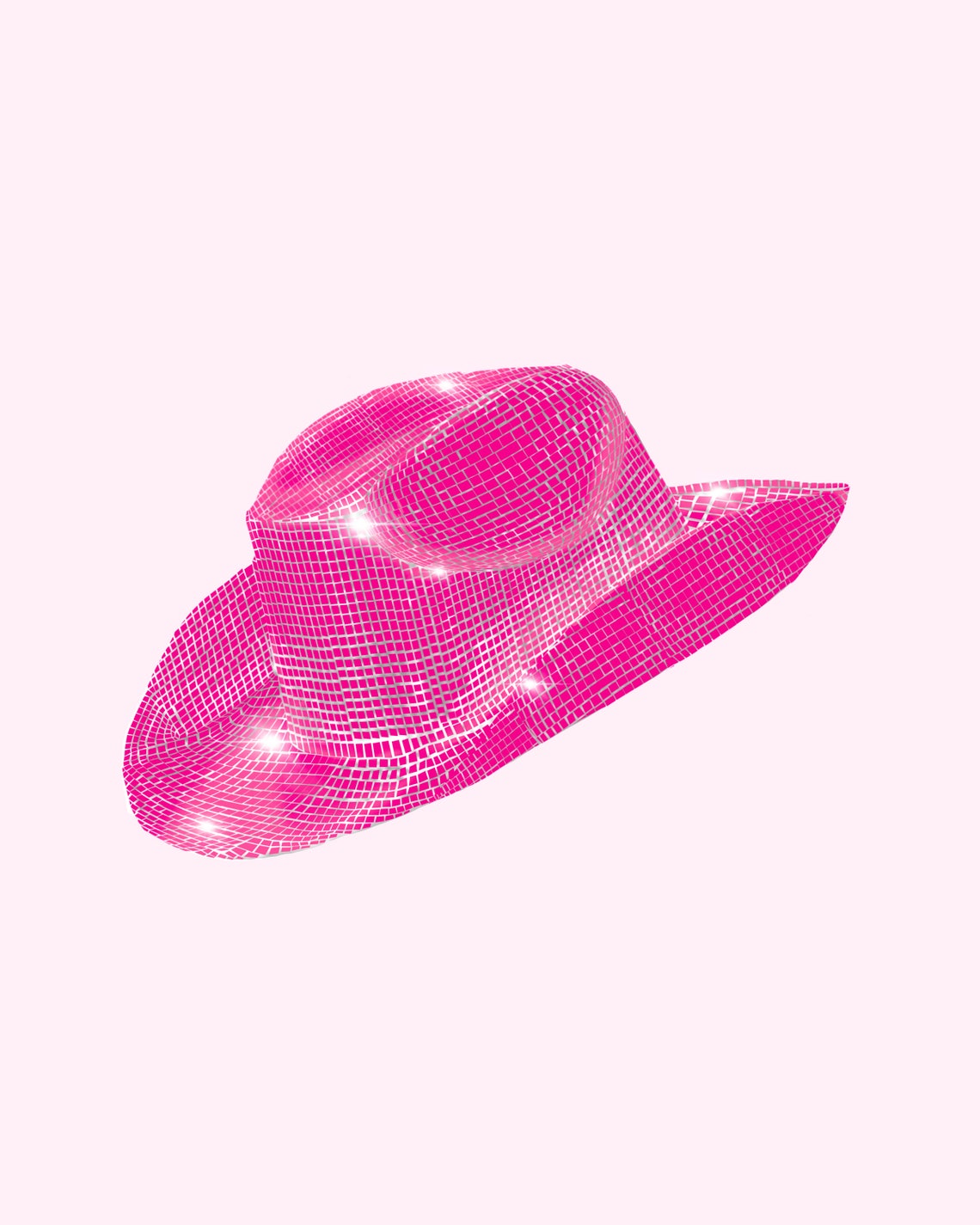 Digital Download Barbie Pink Cowboy Disco Hat Wall Art - Etsy