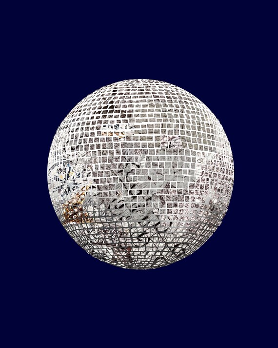 Blue Disco Ball Background