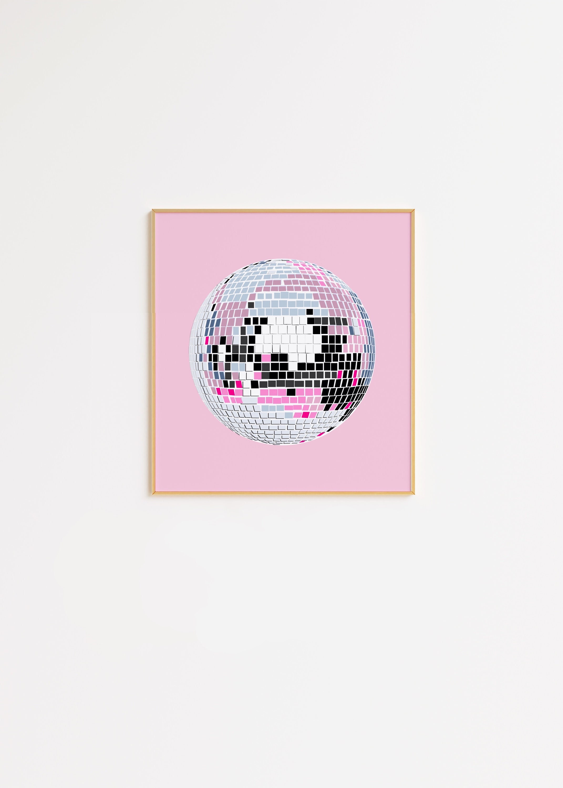 Light Pink Disco Ball Fine Art Print 