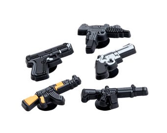 GUNS RIFLES MILITARY Shoe Charms | Adult Clog Accessories | Gun & Rifle Charms for Clogs | Cool Military Style Charms | Christmas Gift