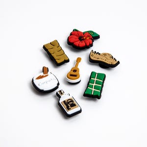 PUERTO RICO Shoe Charms Parrandón | Latino Clog Accessories | Coquito & Pitorro Charms | Cuatro Music Charms | Puerto Rican Bracelet Charms