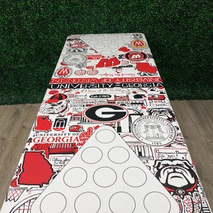 Custom UGA Vs Wisconsin Beer Pong Table | College Game Table - Etsy