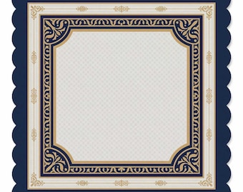 Gilded Navy Baroque Frame