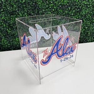 9″ x 9″ x 10″H Clear Event Card Box with Slide Out Bottom | Mitzvah Decor | Party Decor | Event Decor