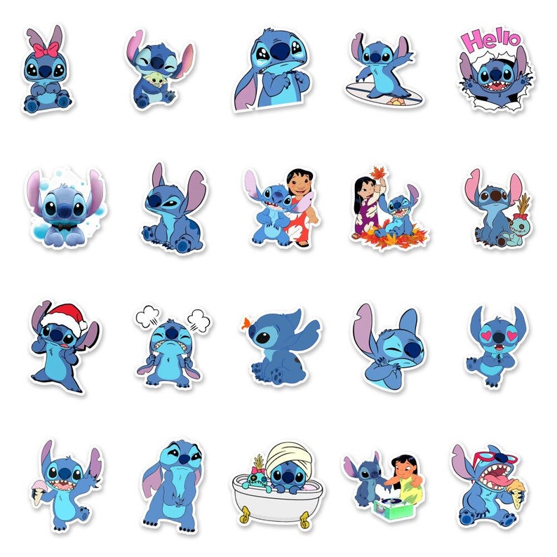 Stitch Stickers Pack Cute Stitch Vinyl Stickers Sticker Etsy